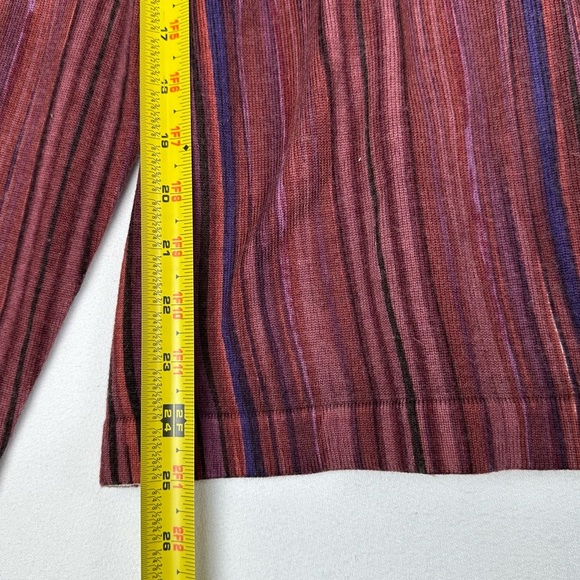 St. John Sport Stripe Wool Zippered Cardigan Sweater - Picture 10 of 10